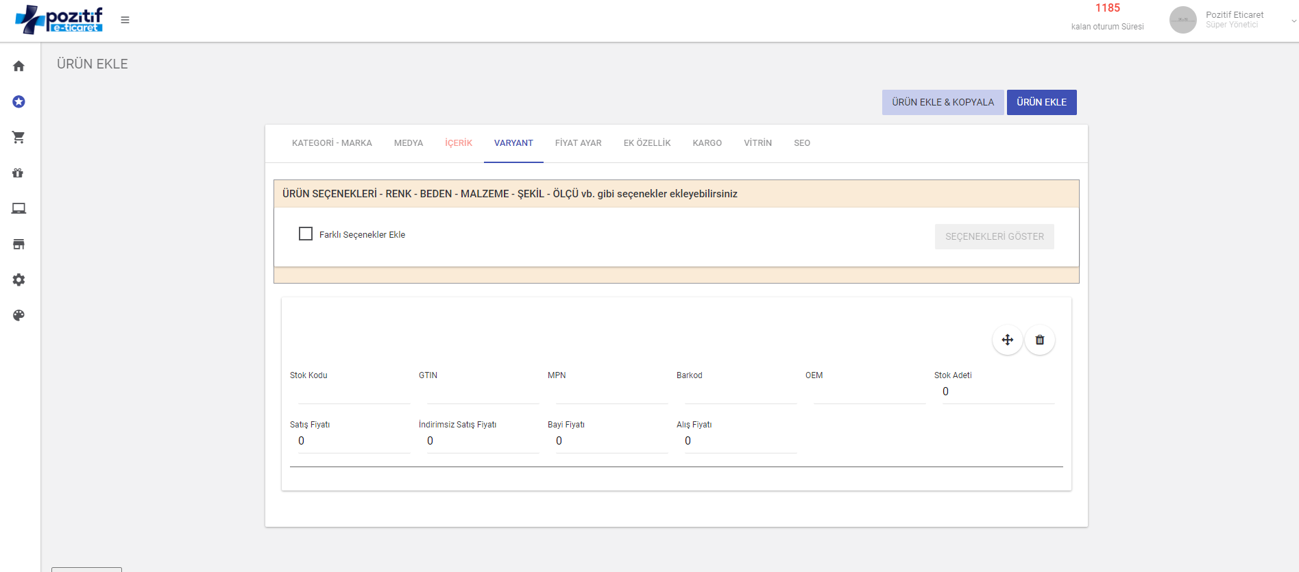 Nasıl Ürün Eklerim