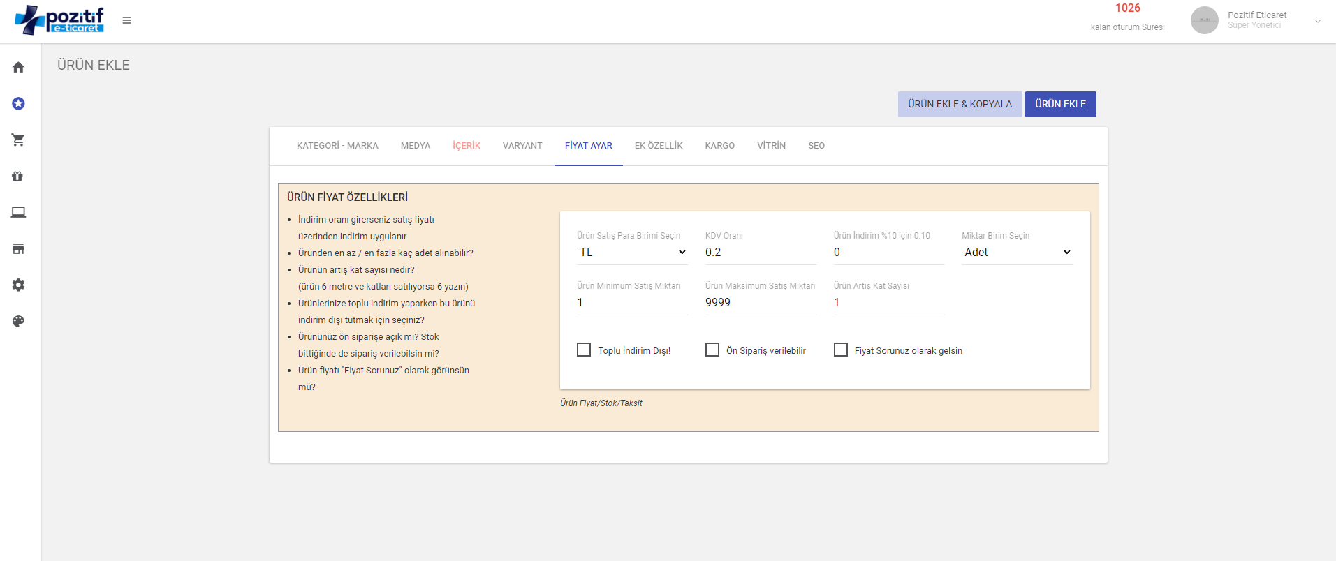 Nasıl Ürün Eklerim