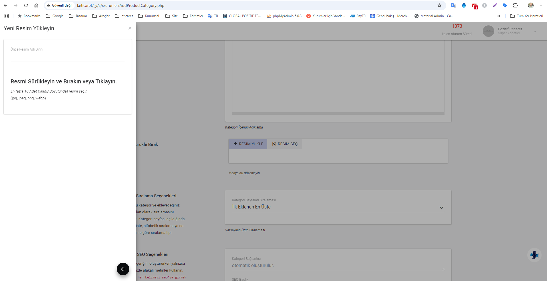 Ürün Kategori Ekleme Rehberi